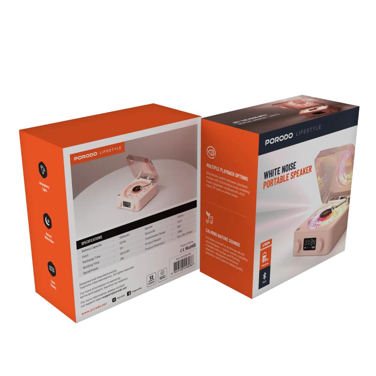 Porodo Lifestyle White Noise Portable Speaker