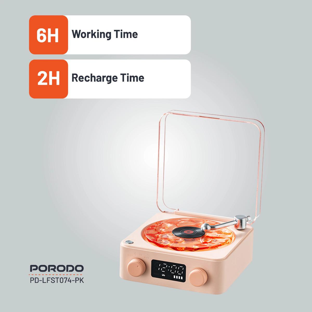 Porodo Lifestyle White Noise Portable Speaker