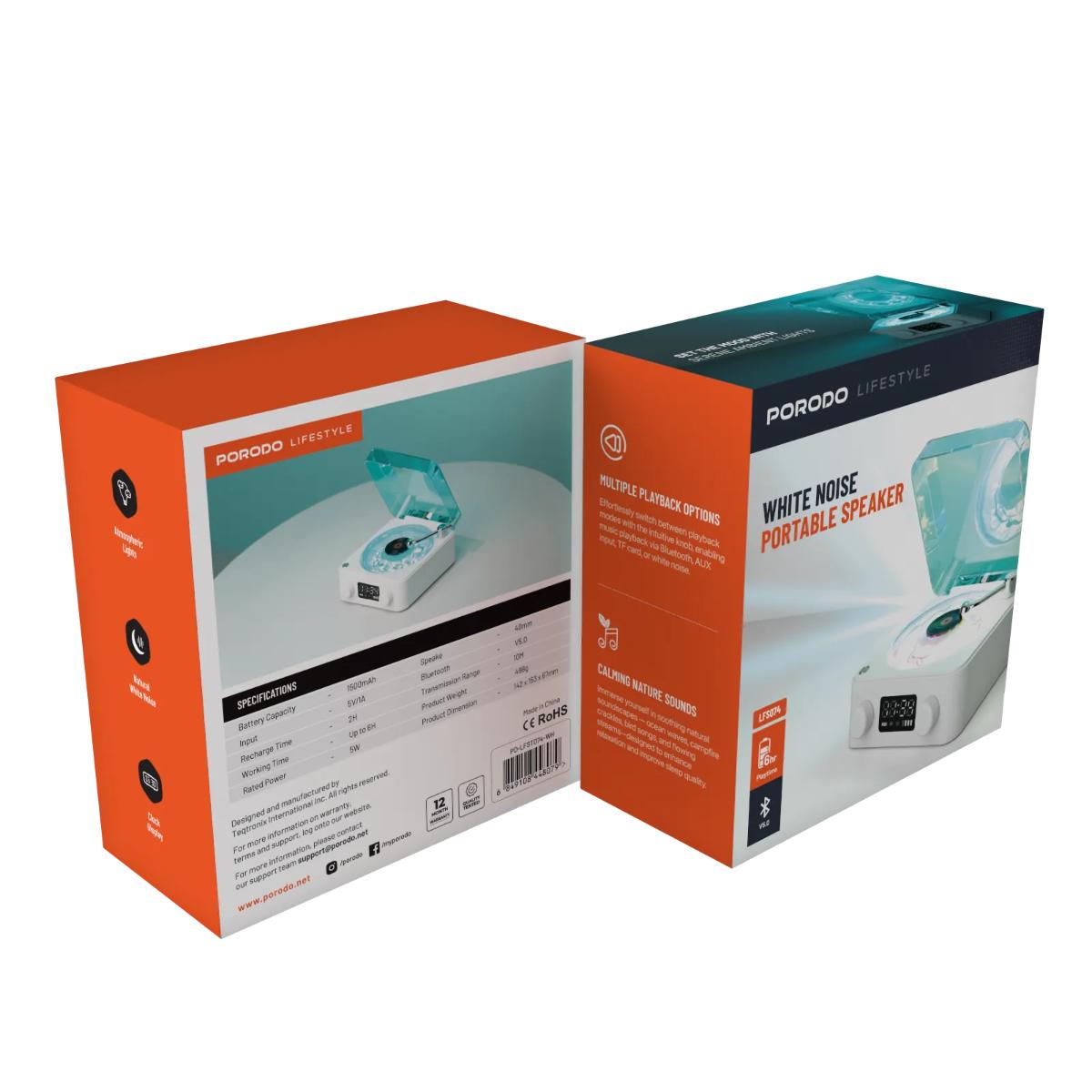 Porodo Lifestyle White Noise Portable Speaker
