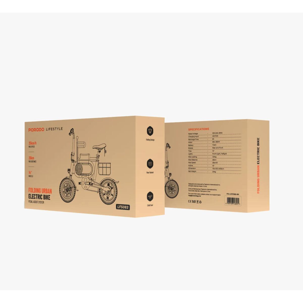 Porodo Lifestyle Folding Urban Electric Bike
