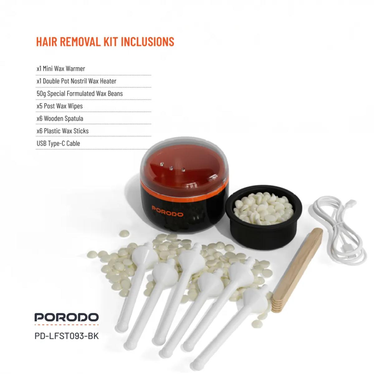 Porodo Lifestyle  Wax Warming Hair Removal Kit