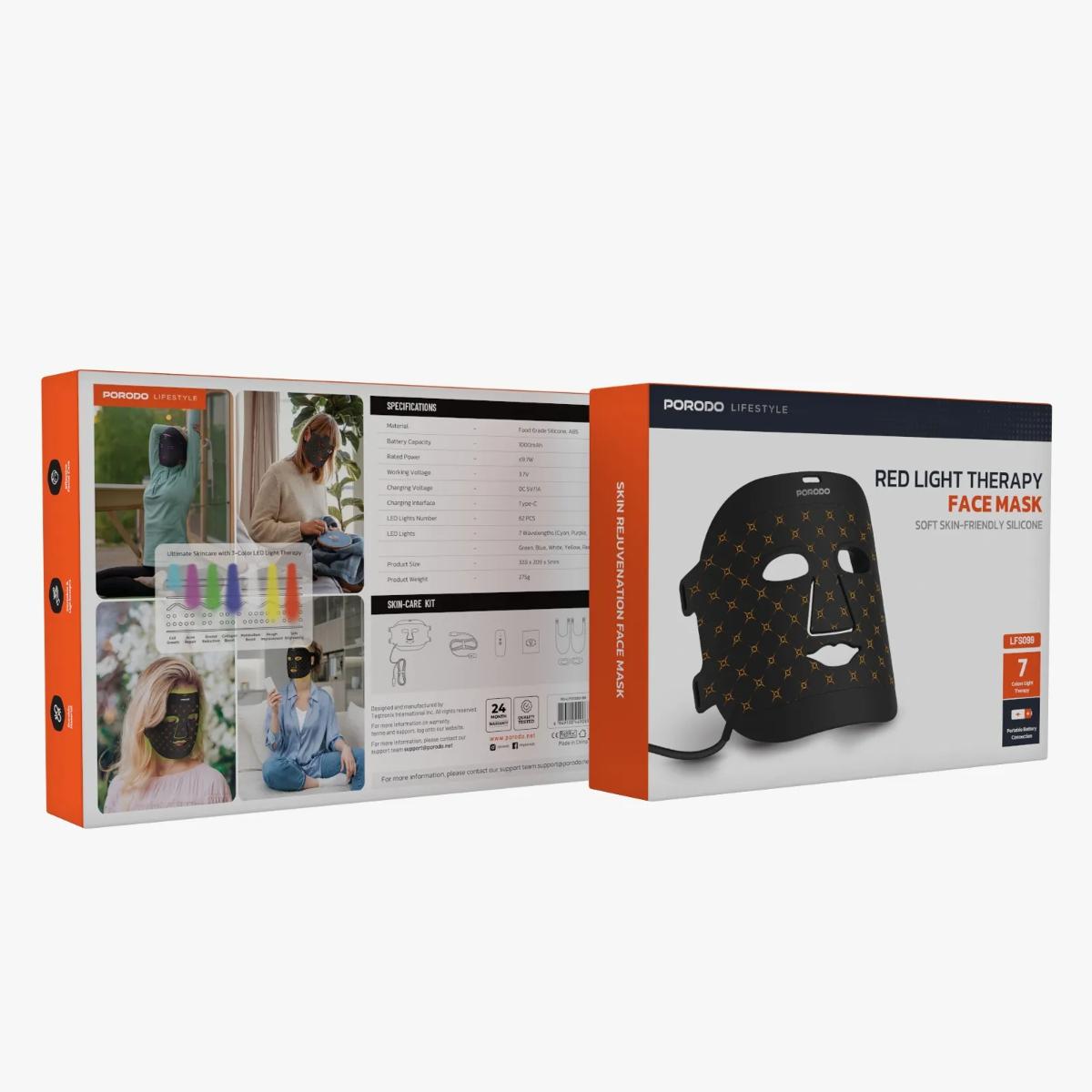 Porodo Lifestyle Red Light Therapy Face Mask