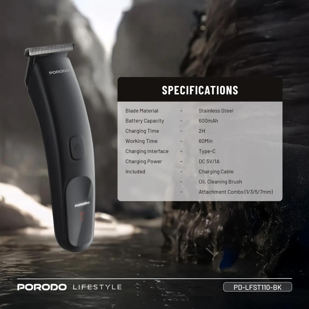 Porodo T-Blade Hair Trimmer 600mAh