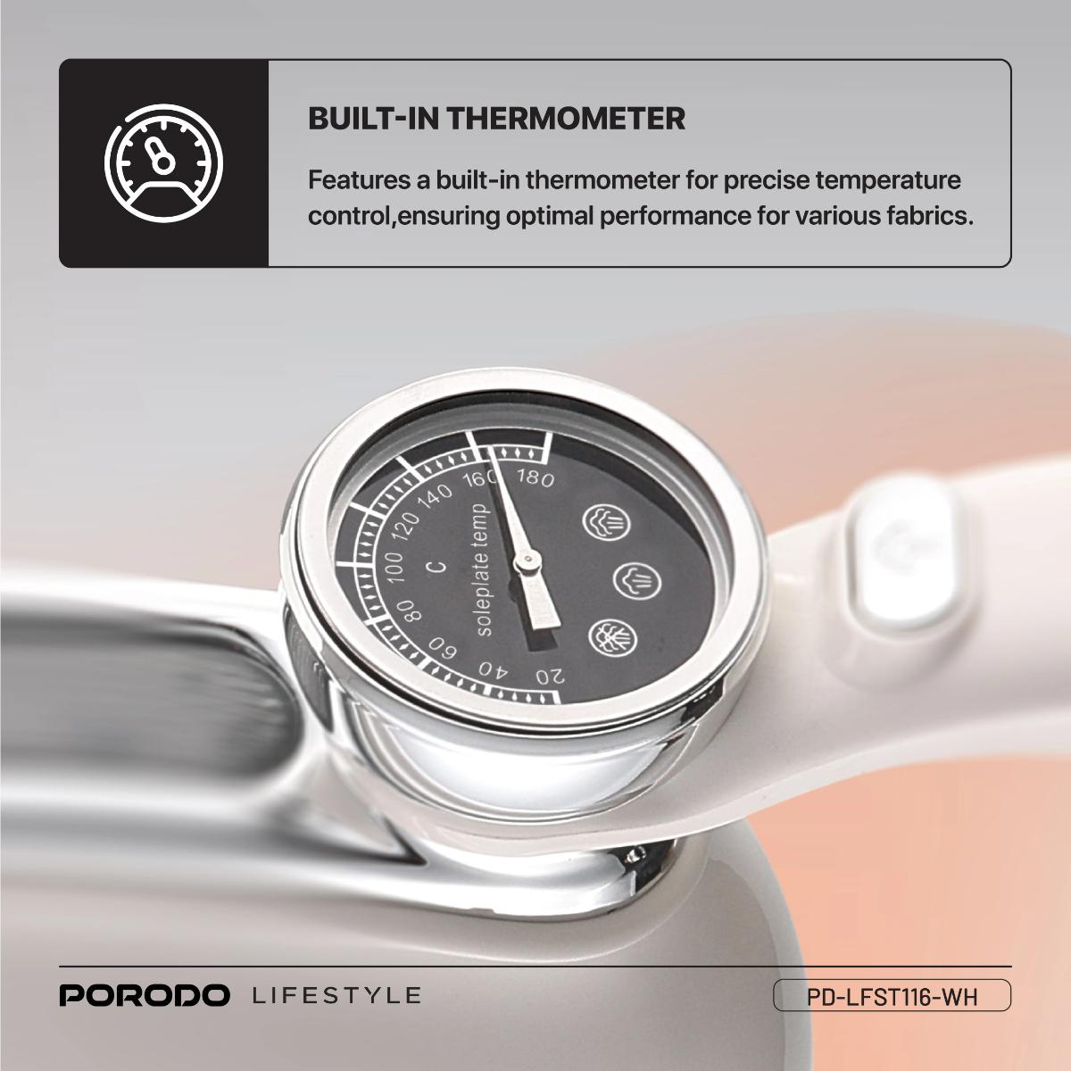 Porodo  Retro Thermometer Steam & Heat Iron