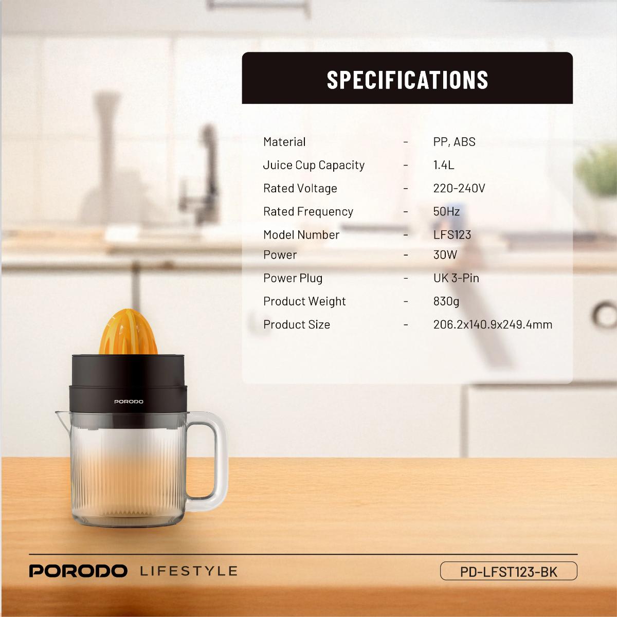 Porodo Lifestyle BI-Directional  Juicer