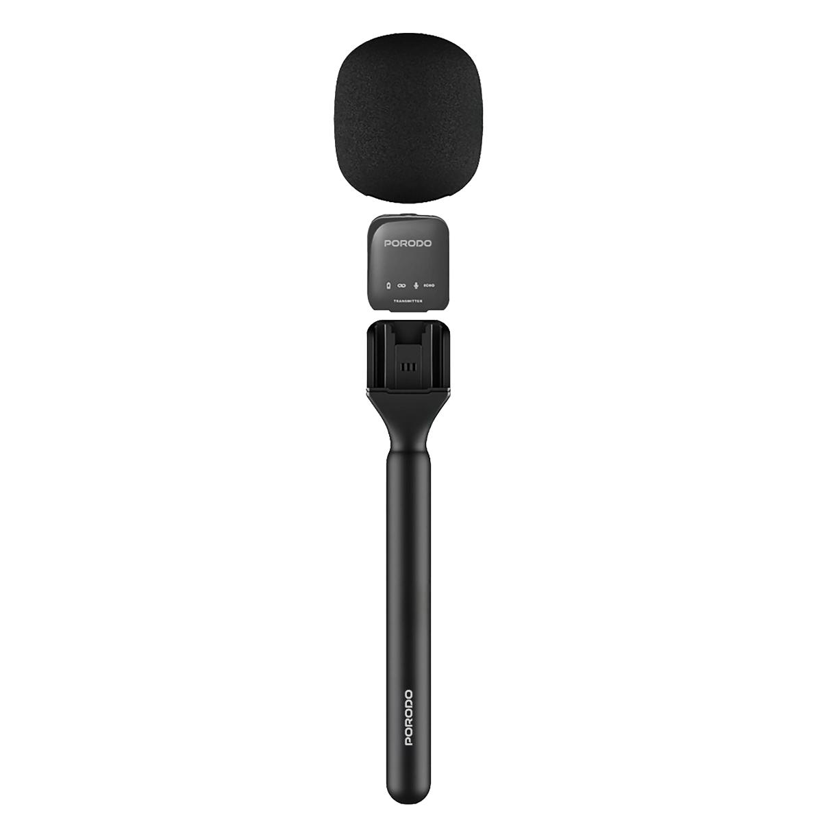 Porodo Two-Device Connect Handheld Lavalier Microphone