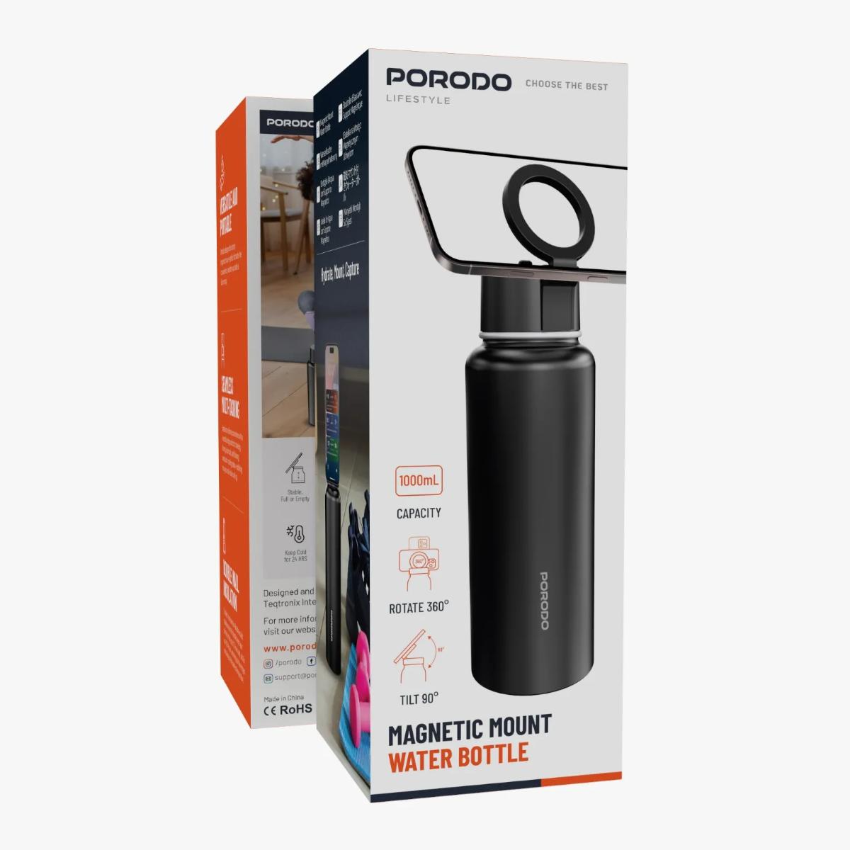 Porodo Lifestyle Magnetic Mount Water Bottle