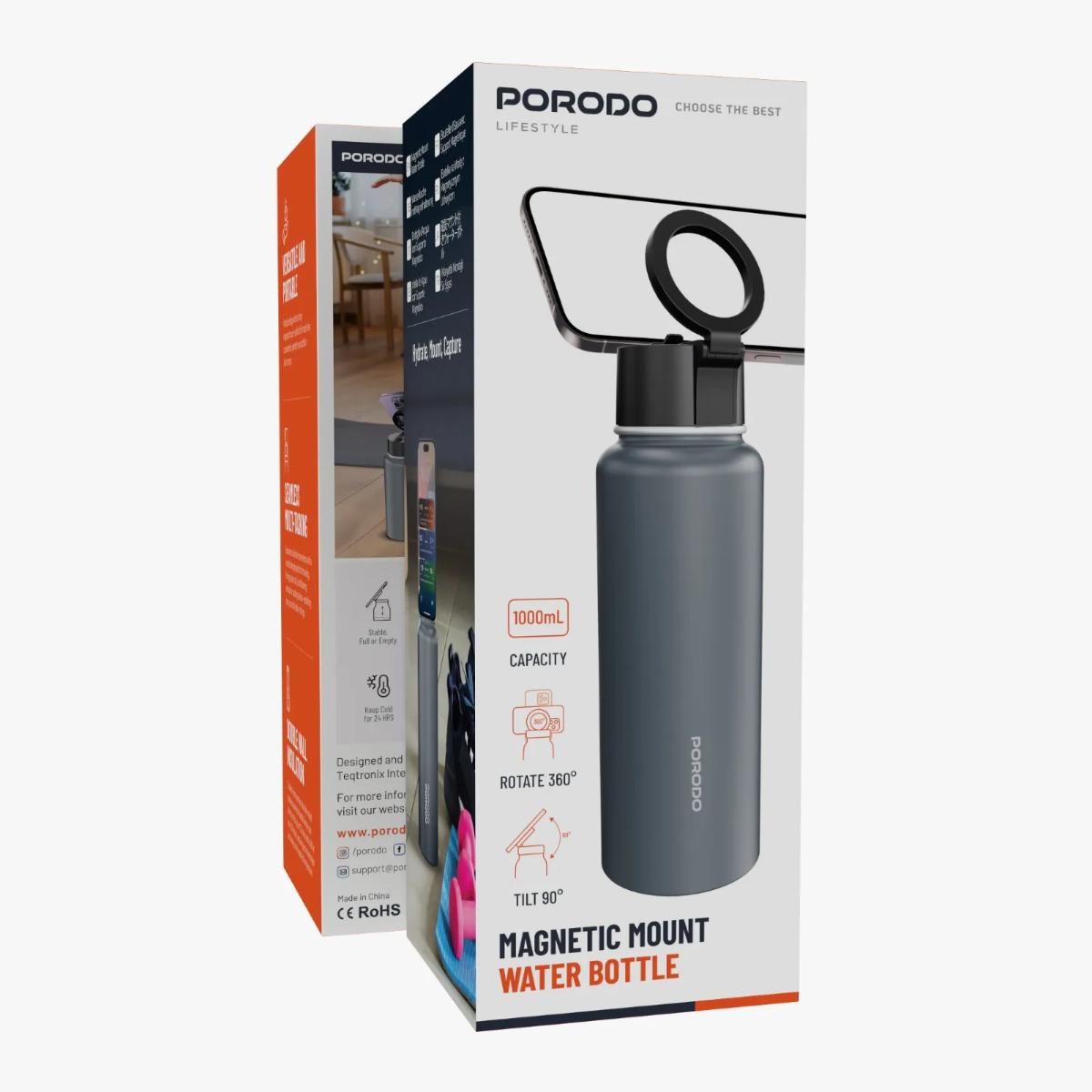 Porodo Lifestyle Magnetic Mount Water Bottle