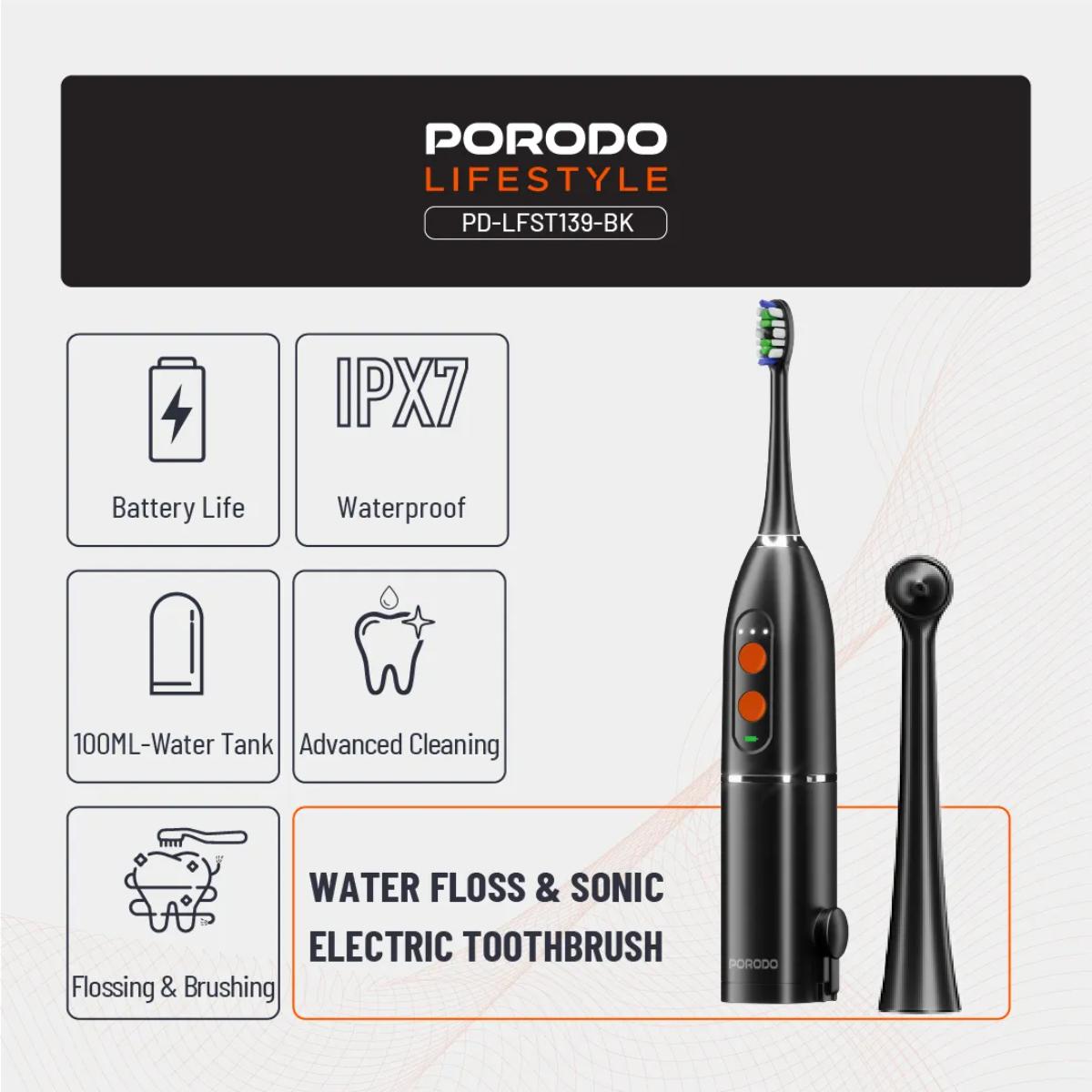 Porodo Lifestyle Water Floss  Toothbrush