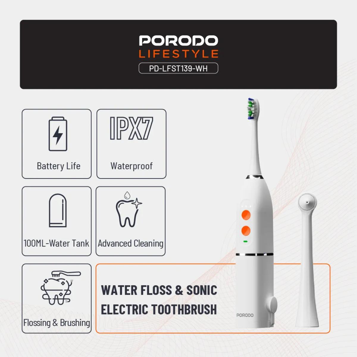 Porodo Lifestyle Water Floss  Toothbrush