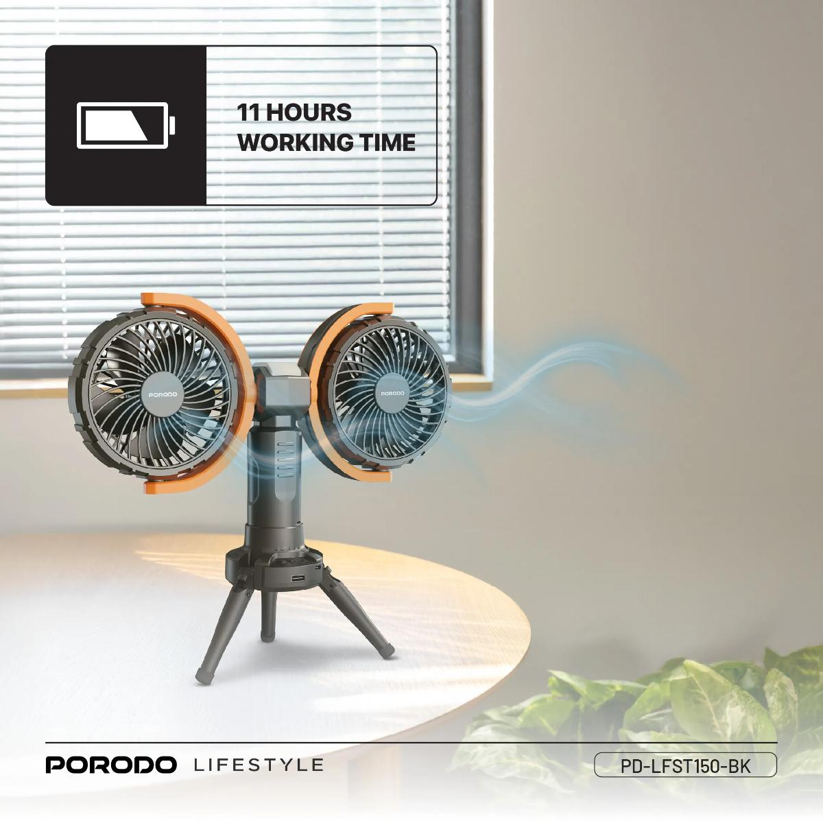 Porodo  Dual-Head Oscillating Fan