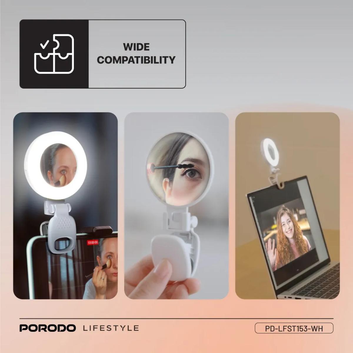 Porodo Lifestyle Clip-On Mirror Fill Light