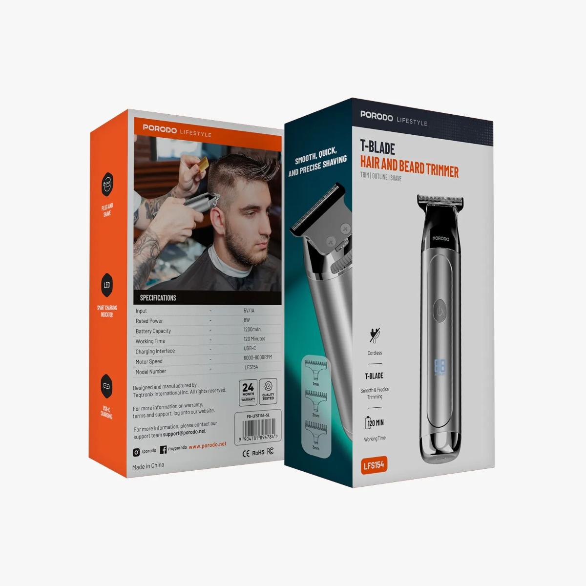 Porodo Lifestyle Professional T-Blade Cordless Hair