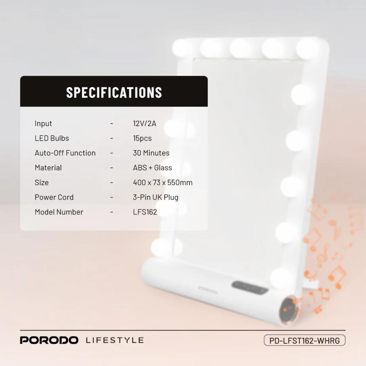 Porodo Lifestyle Hollywood Vanity Mirror