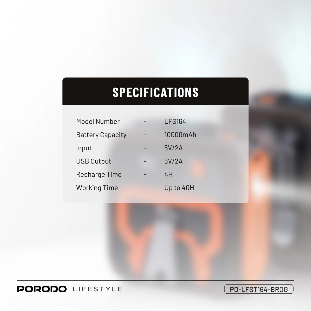 Porodo  Multifunction Cooling Waist Fan