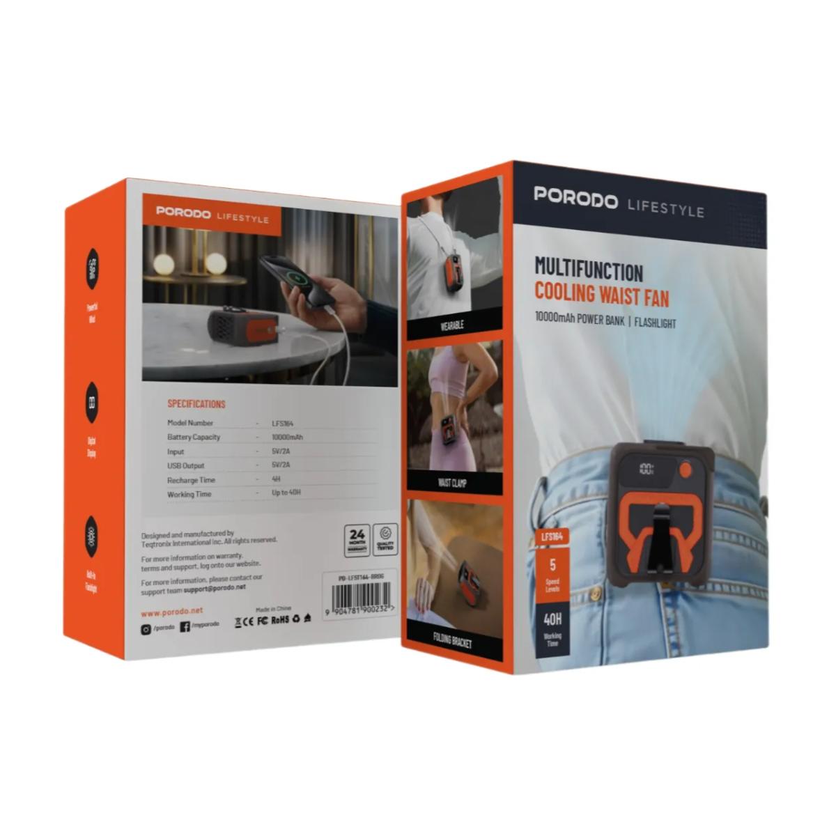 Porodo  Multifunction Cooling Waist Fan