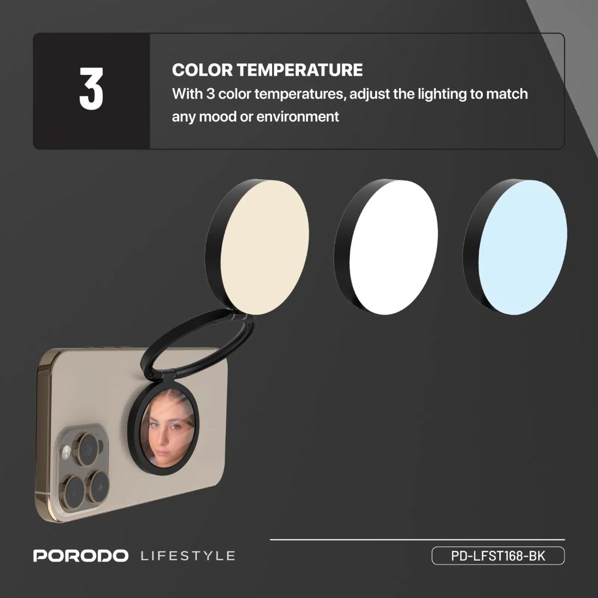Porodo Lifestyle Magnetic Selfie Fill Light