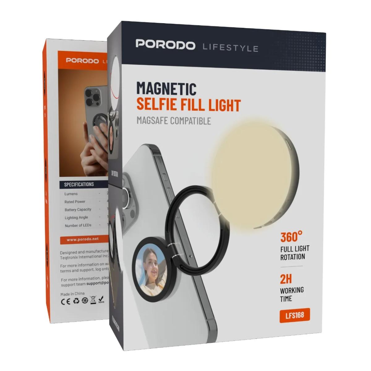 Porodo Lifestyle Magnetic Selfie Fill Light