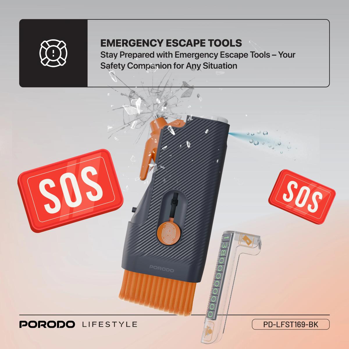 Porodo Lifestyle Vehicle Emergency Safety kit