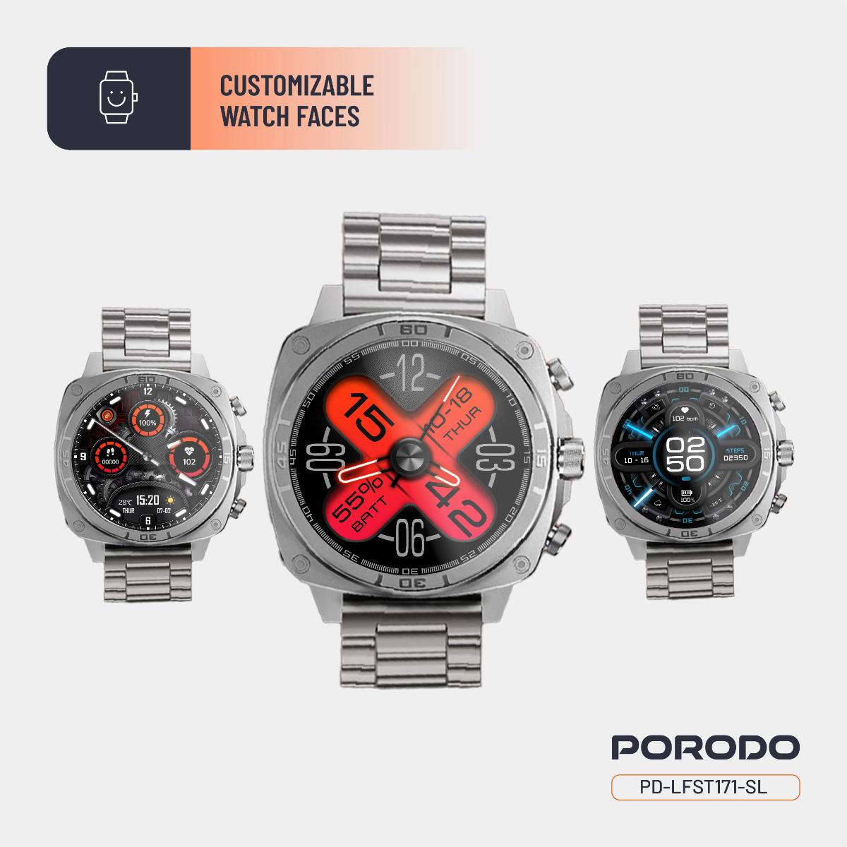 Porodo Chrono Steel Smart Watch