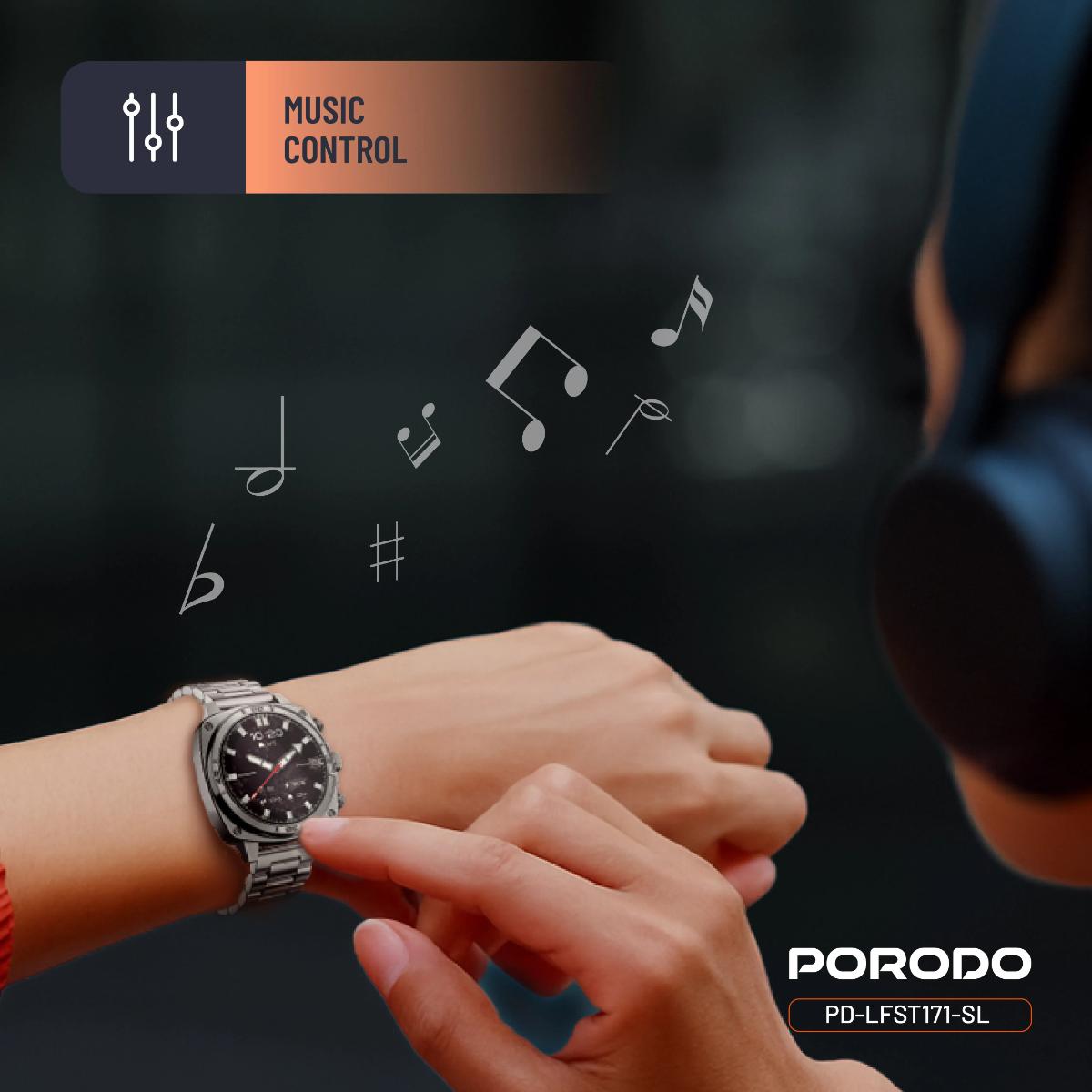 Porodo Chrono Steel Smart Watch