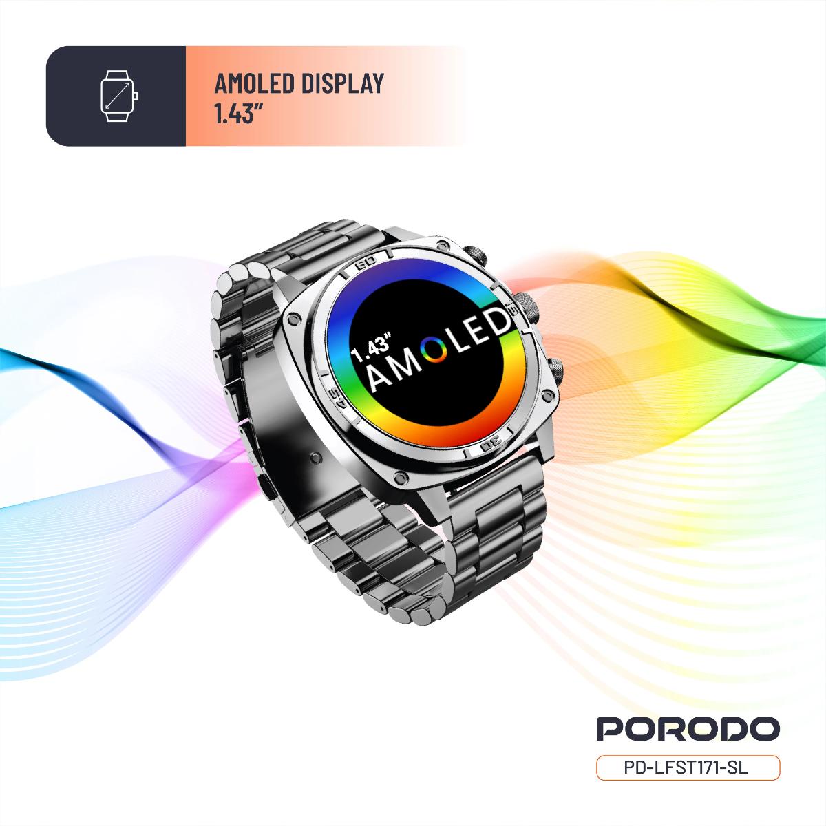 Porodo Chrono Steel Smart Watch