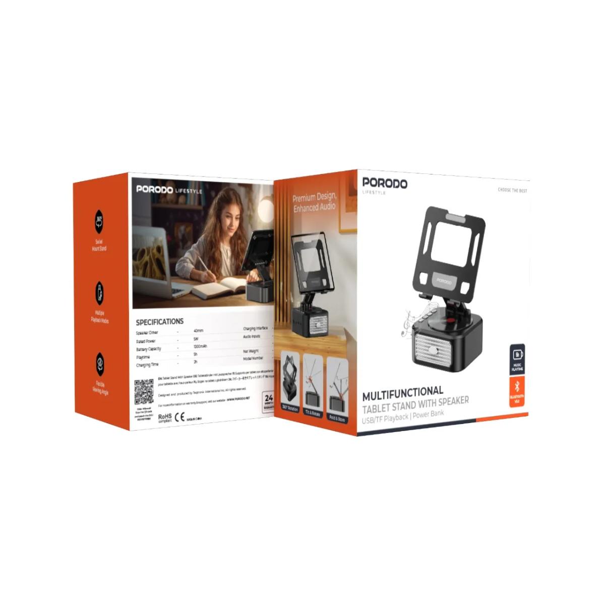 Porodo Lifestyle Multifunctional Tablet Speaker Stand