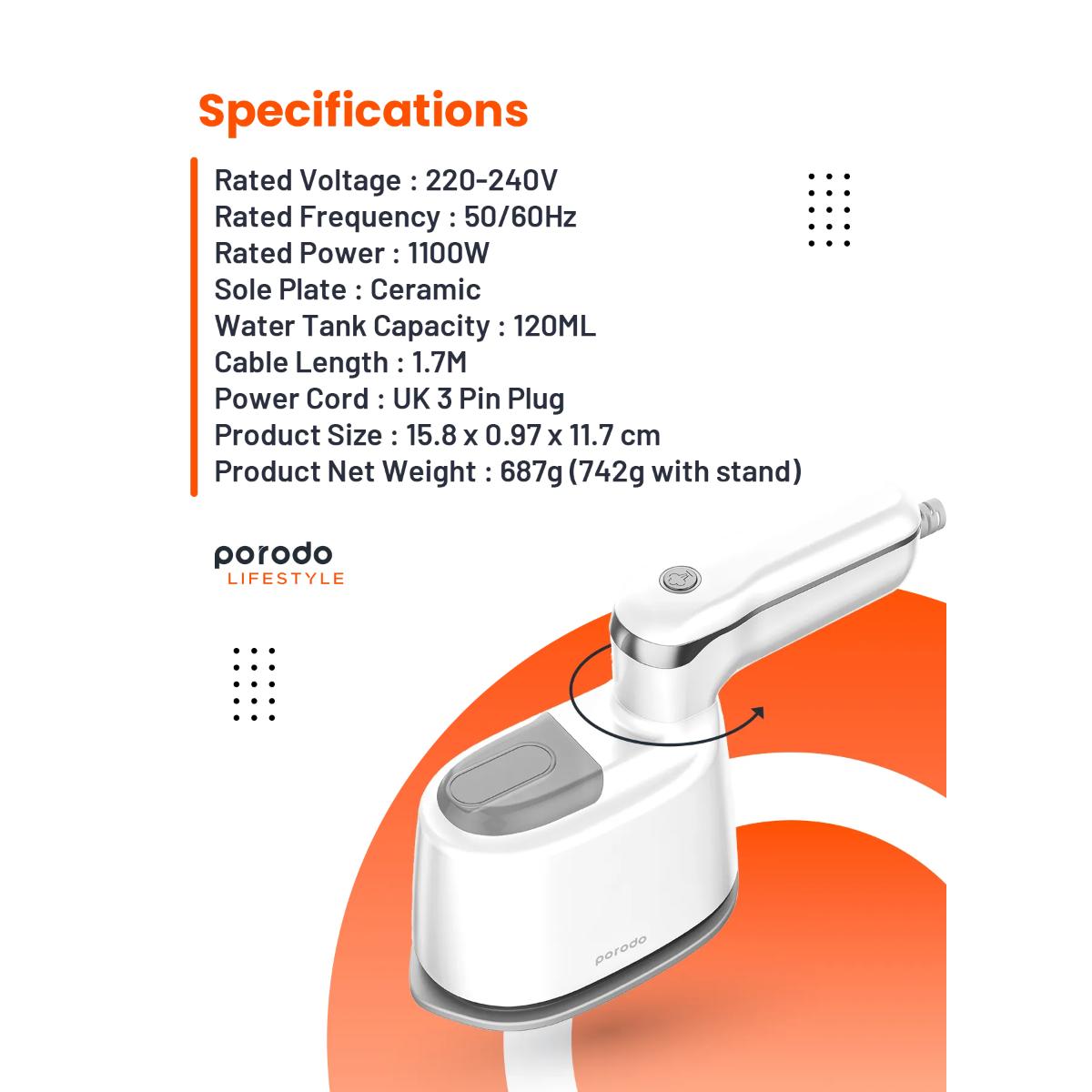 1100W Handheld Steamer for Clothes –