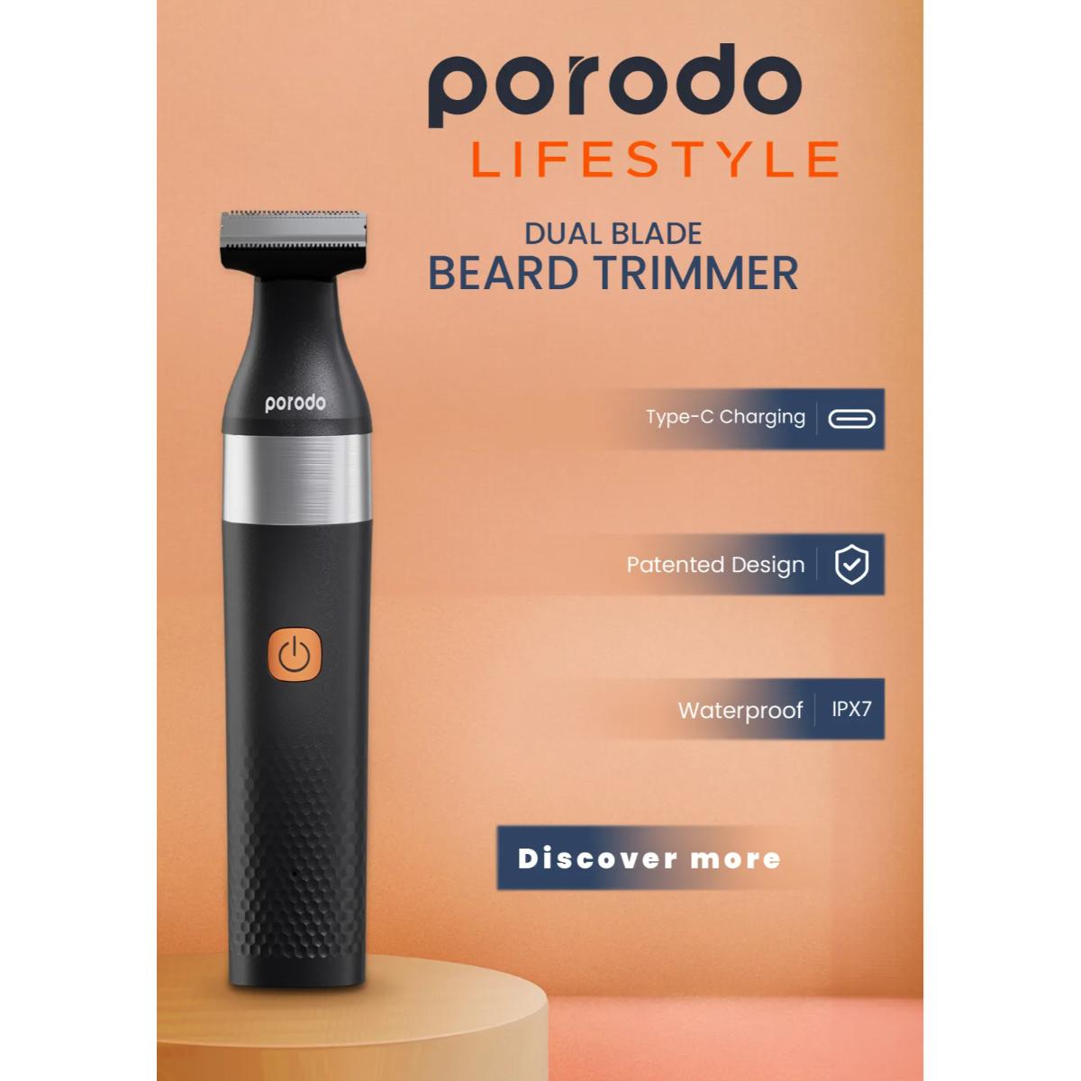 Porodo Lifestyle Dual Blade Waterproof Beard Trimmer