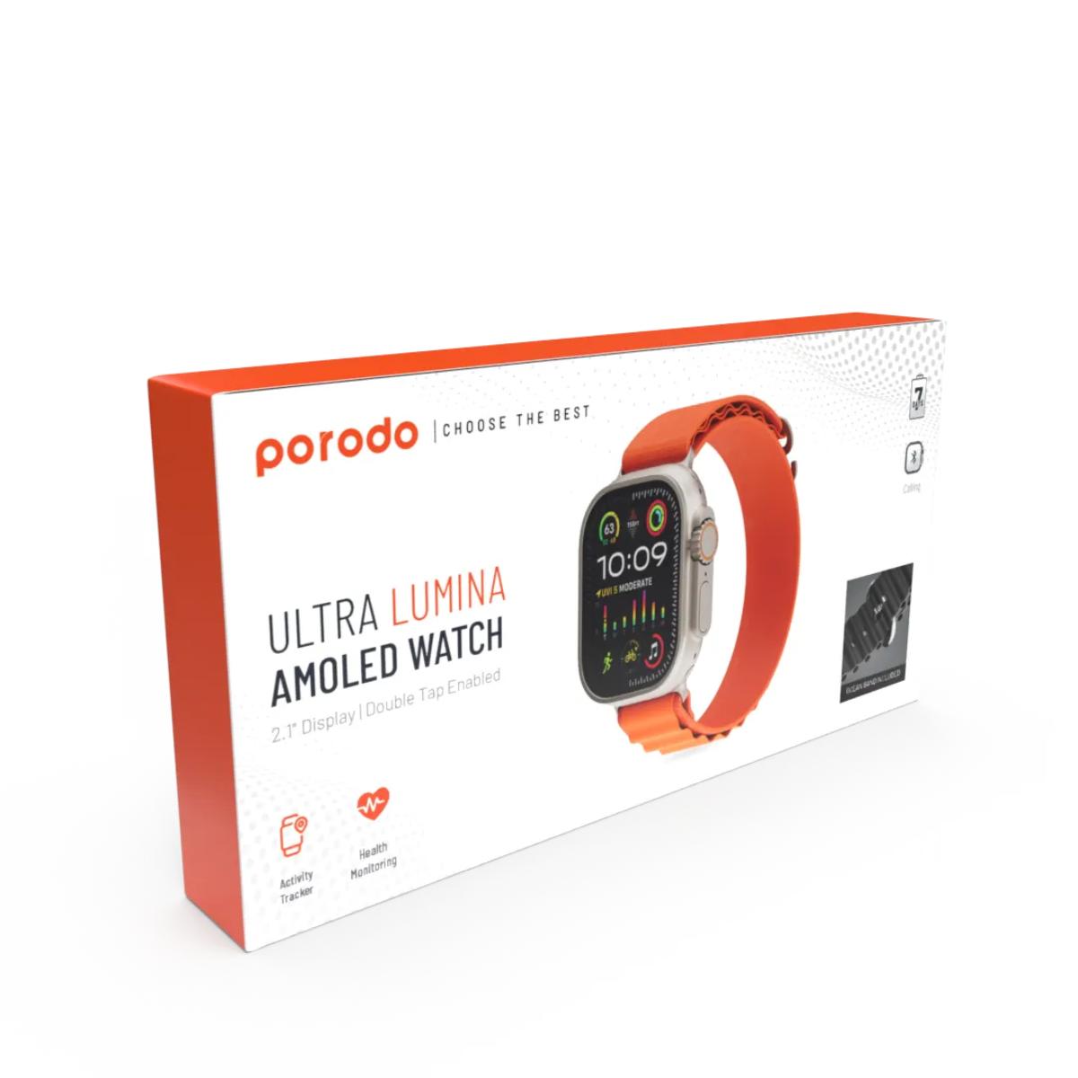 Porodo Ultra Lumina Smartwatch – 2.2" AMOLED Display