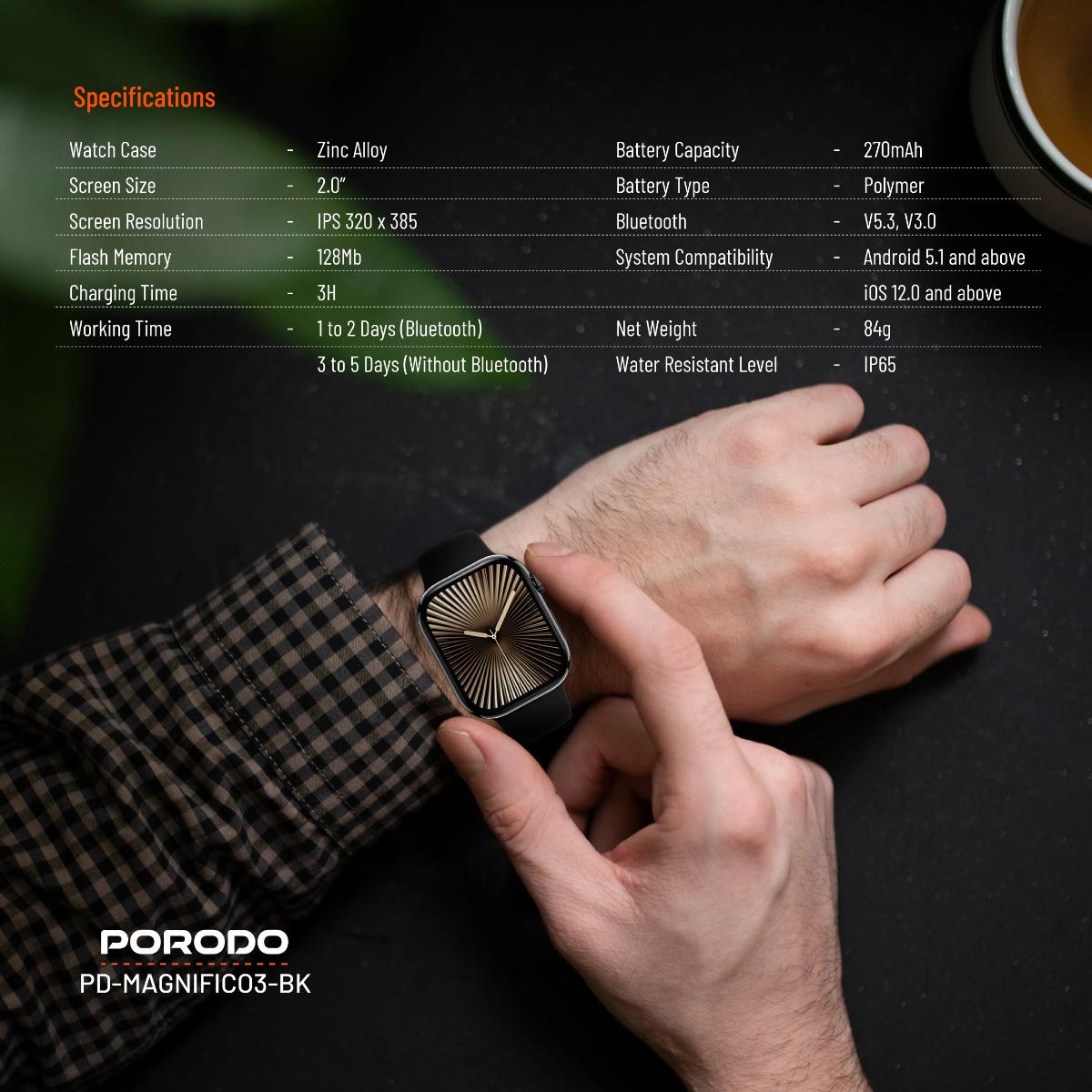 Porodo Magnifico 3 Smart Watch