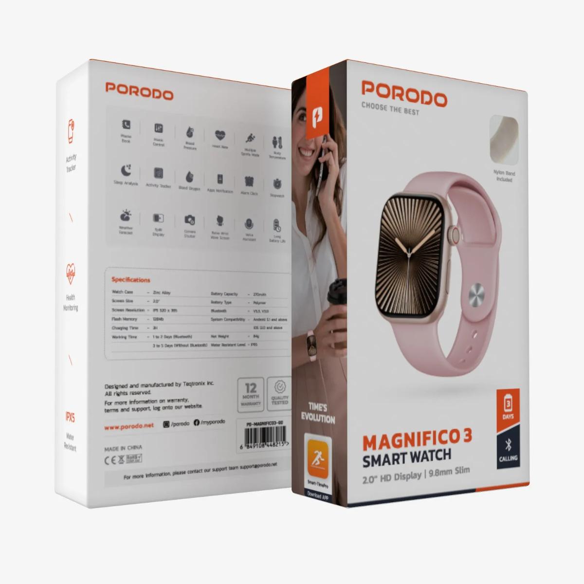 Porodo Magnifico 3 Smart Watch