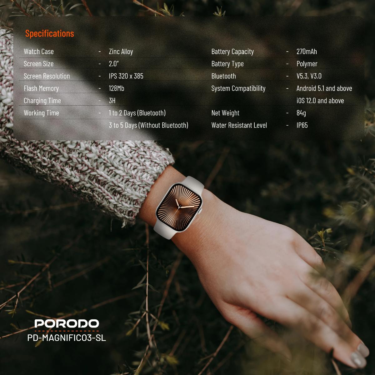 Porodo Magnifico 3 Smart Watch