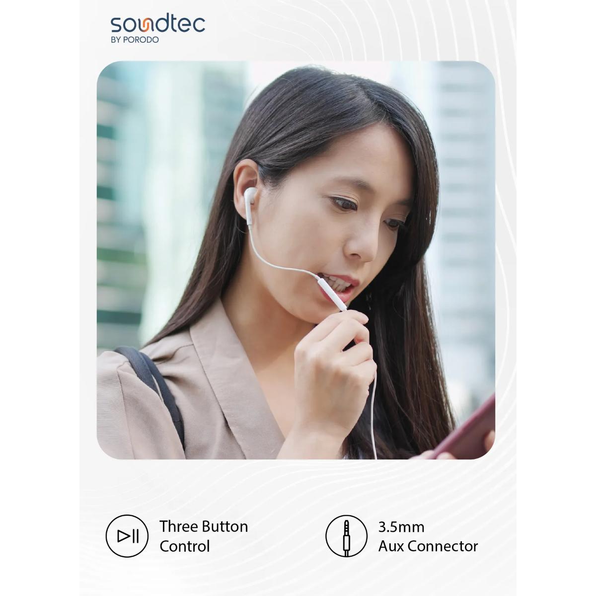 Porodo  Hands-Free Mono Earphone (3.5mm)