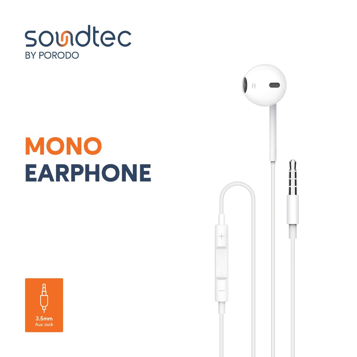Porodo  Hands-Free Mono Earphone (3.5mm)