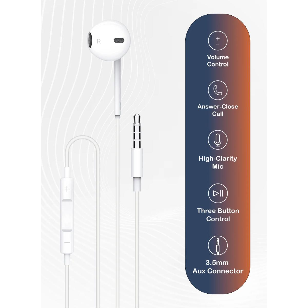 Porodo  Hands-Free Mono Earphone (3.5mm)