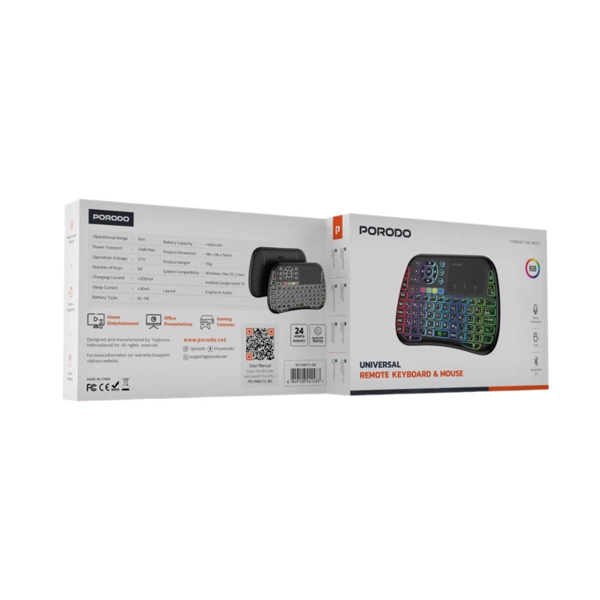 Porodo Universal Keyboard Remote & Mouse