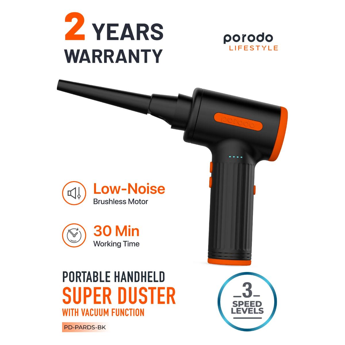 Porodo 2-in-1 Handheld Super Duster & Vacuum