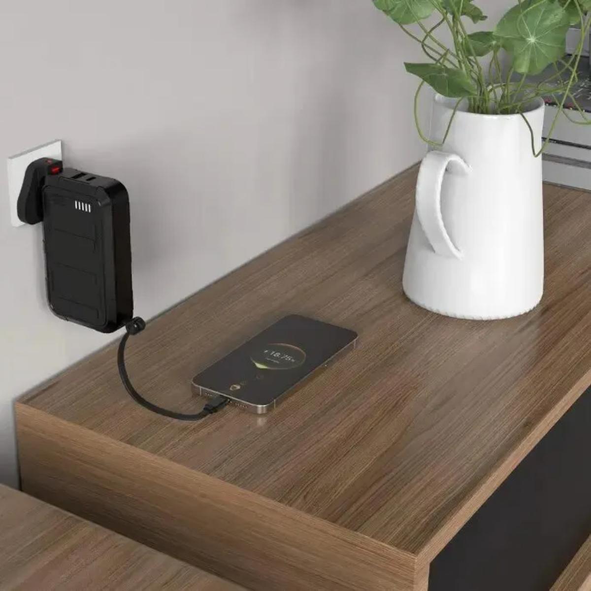 Porodo 10,000mAh Wall Charger & Power Bank
