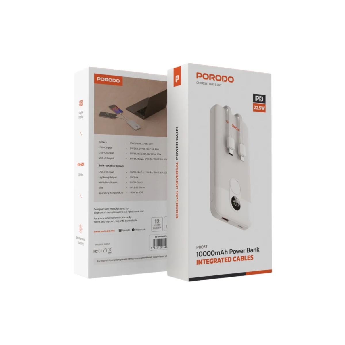 Porodo 10000mAh Digital Display Power Bank