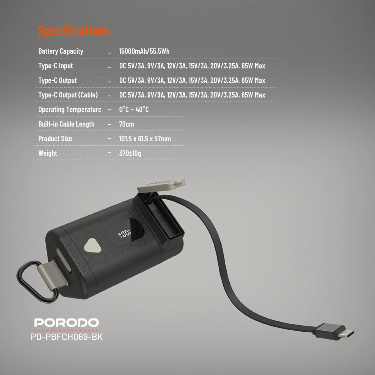 Porodo Power Bank PB069 15000mAh