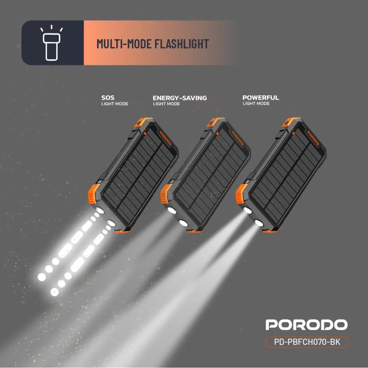 Porodo Power Bank PB070 20000mAh 4-Panel Solar