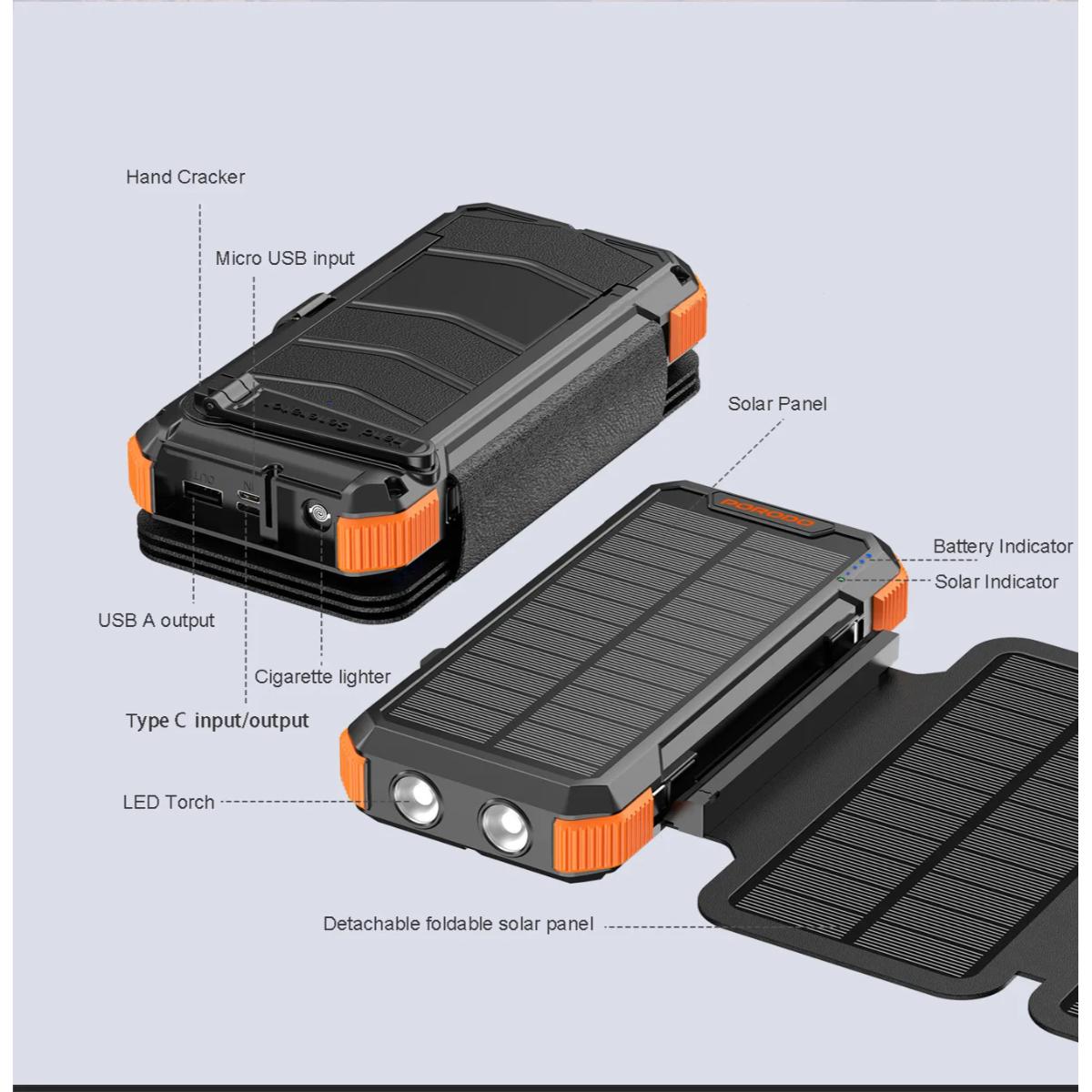 Porodo Power Bank PB070 20000mAh 4-Panel Solar