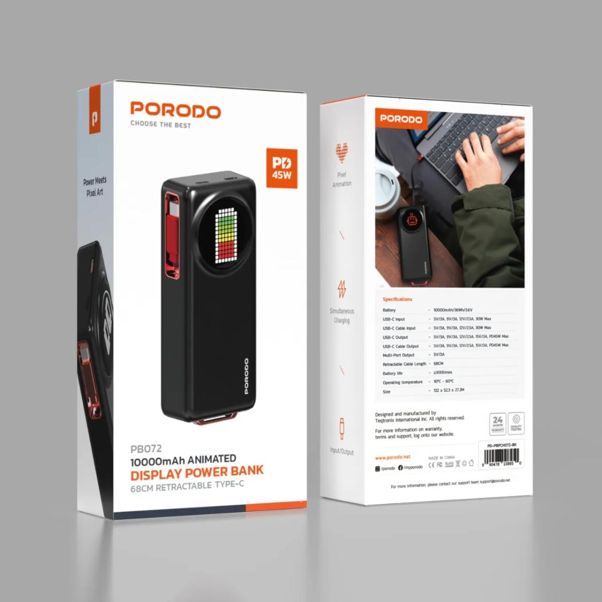 Porodo 10000mAh 45W Power Bank