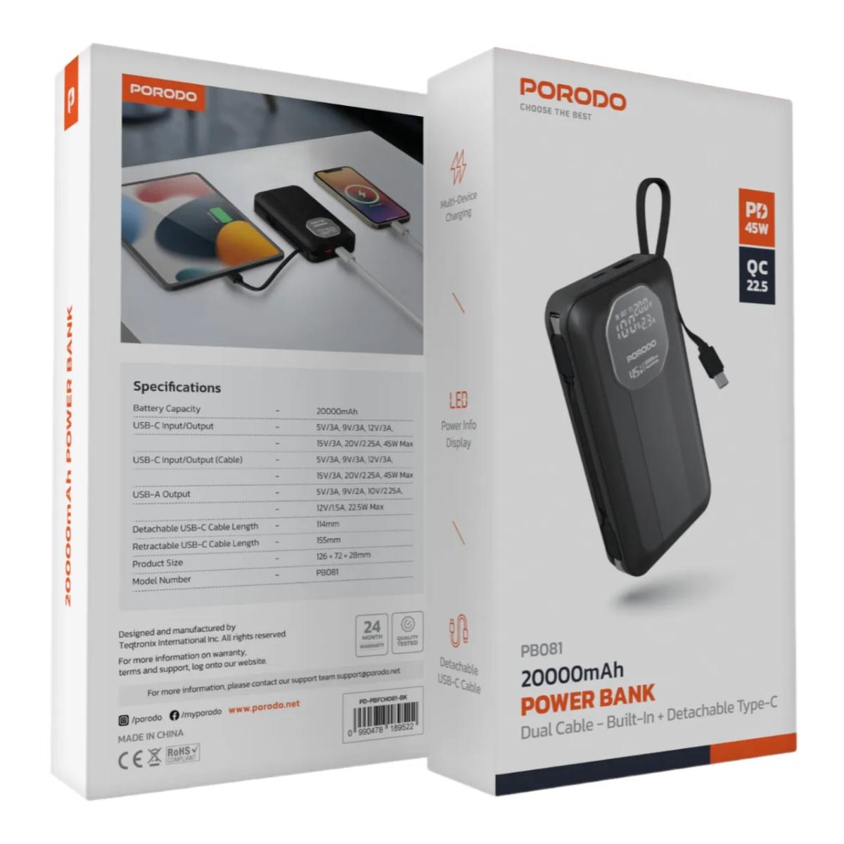 Porodo 20000mAh Power Bank