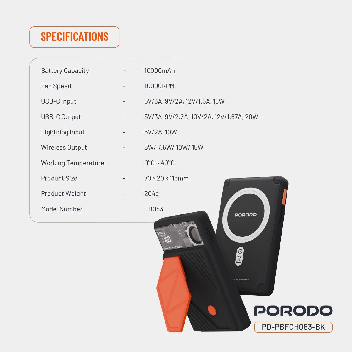 Porodo 10000mAh MagSafe Power Bank