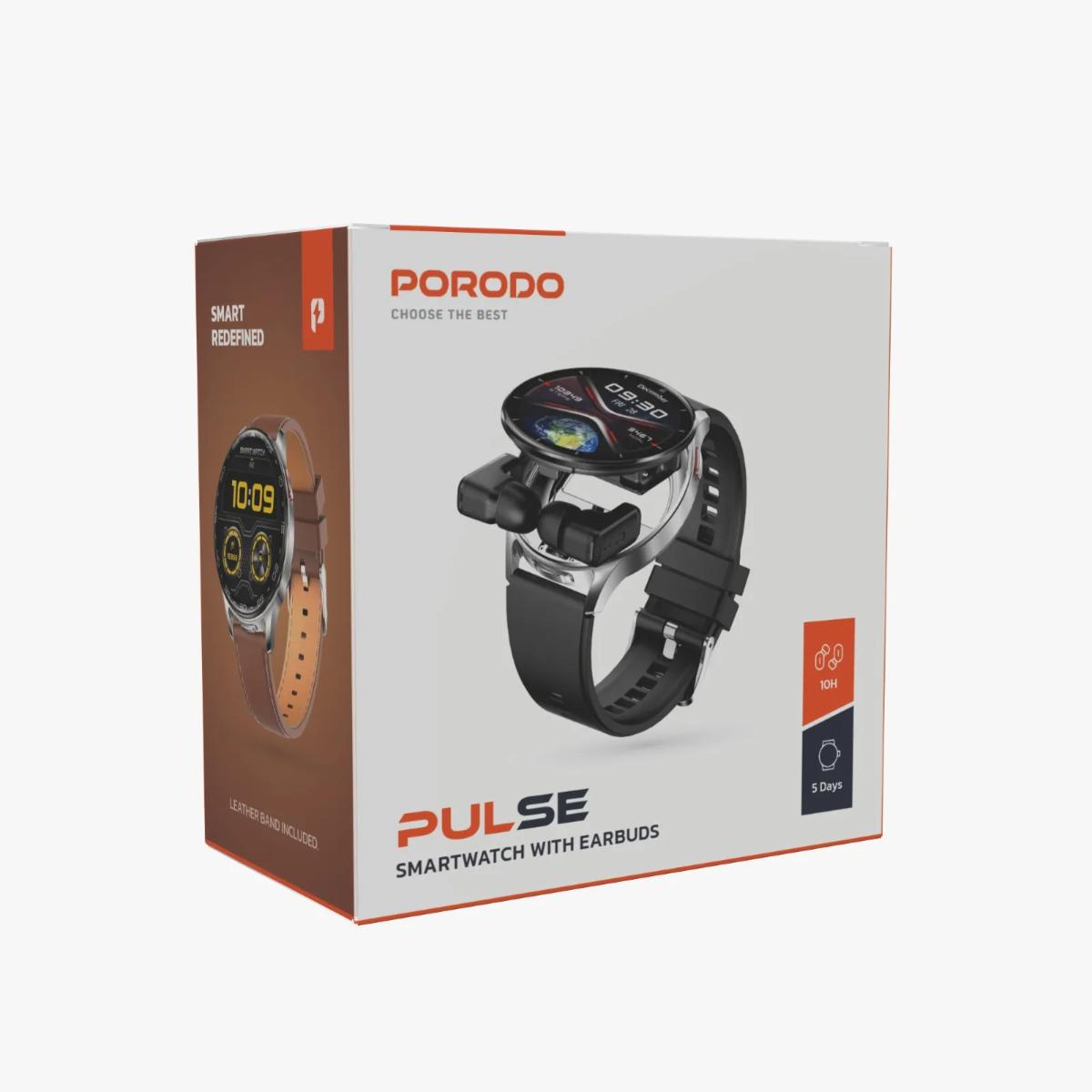 Porodo Pulse Smartwatch With Earbuds