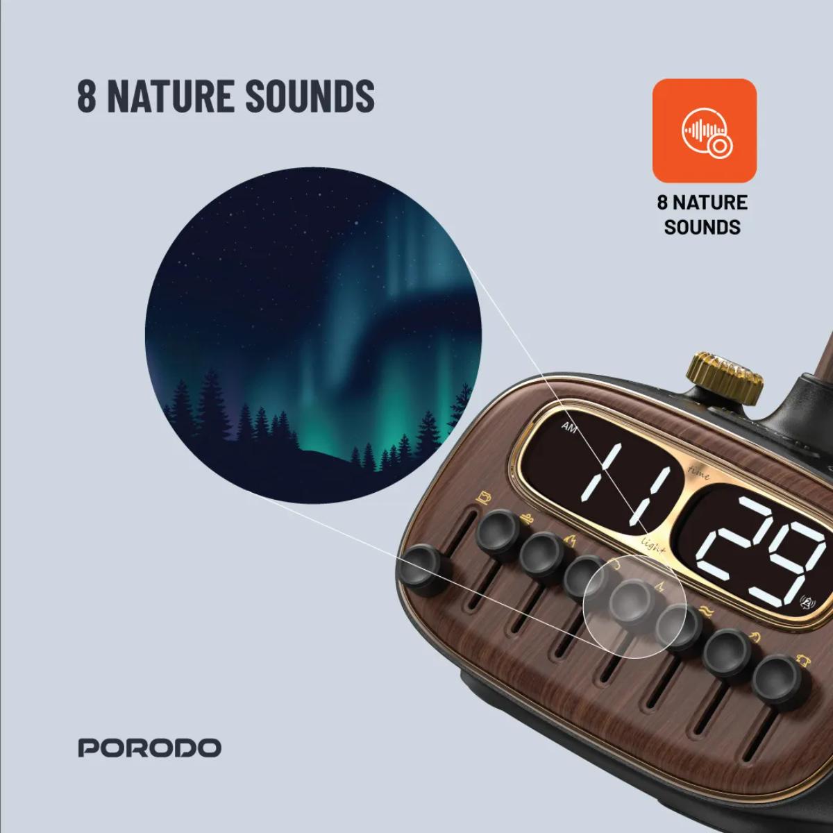 Porodo Lifestyle Retro Desk Lamp White-Noise & BT Speaker