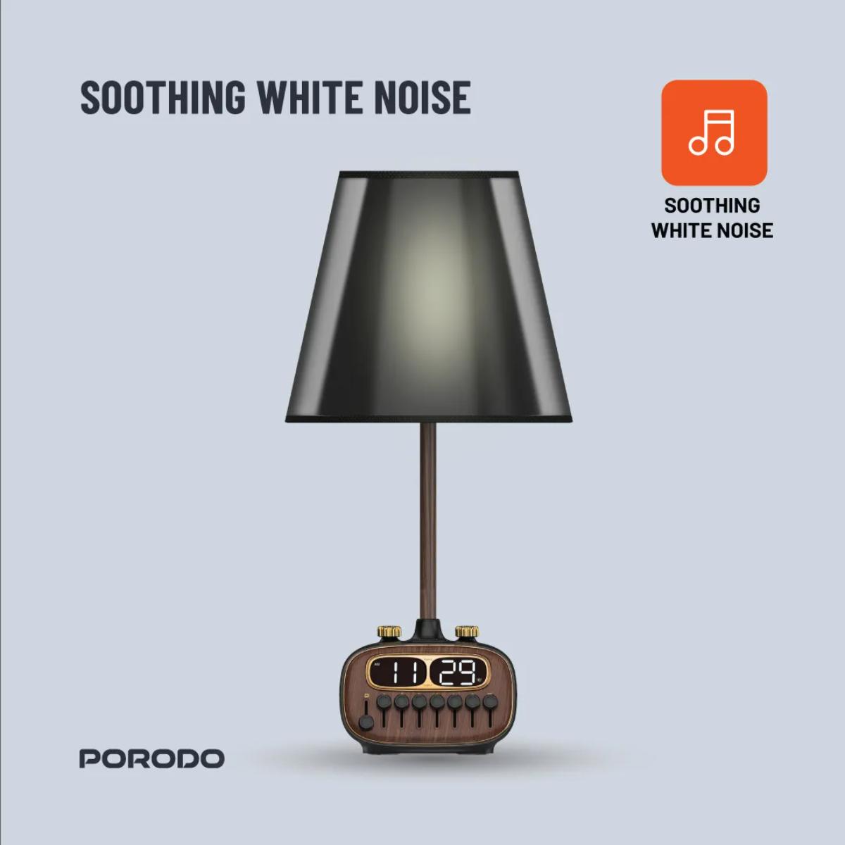 Porodo Lifestyle Retro Desk Lamp White-Noise & BT Speaker