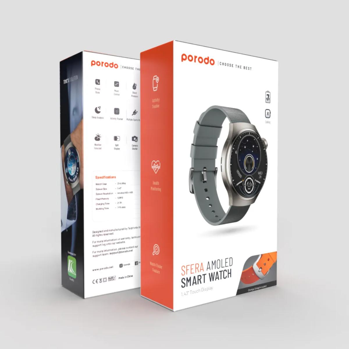 Porodo Sfera Amoled Smart Watch
